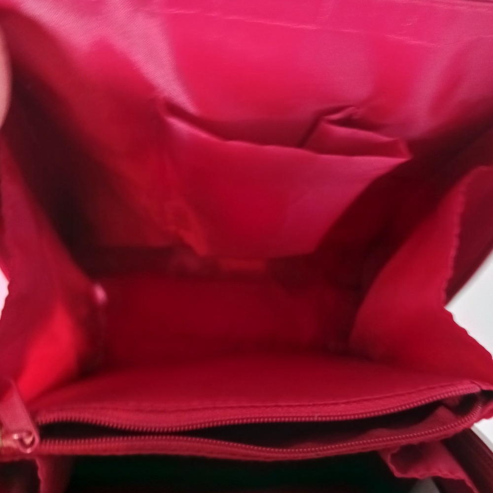 Red‎ Paris Graphic Print Backpack Purse Zip Closure Pockets Adjustable Straps - Picture 4 of 5
